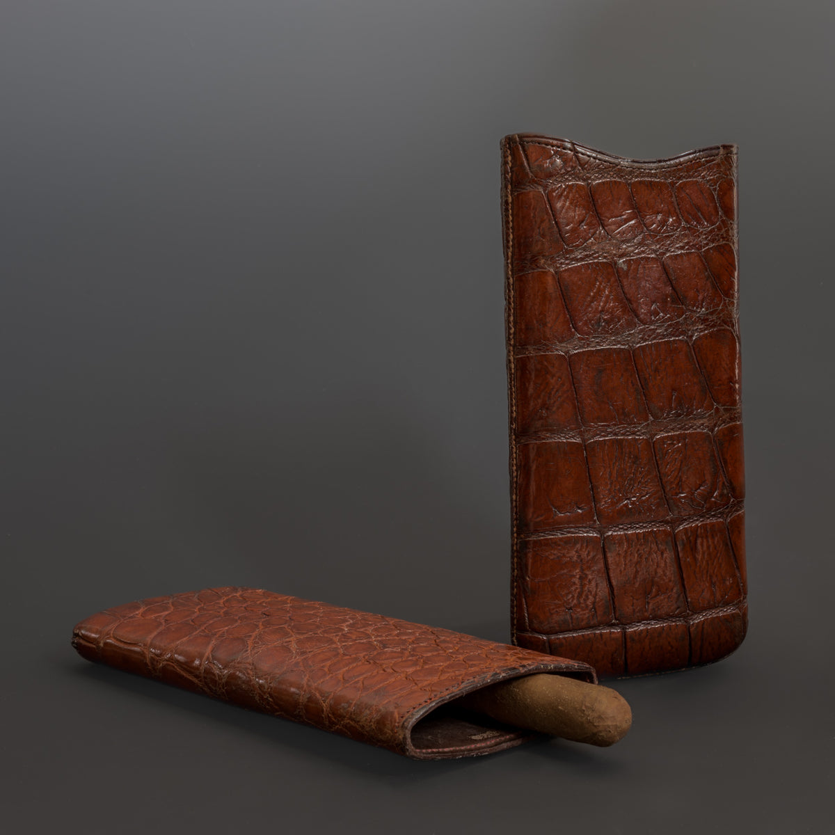 crocodile cigarette case Crocodile Skin Victorian Cigar Case – Bentleys London