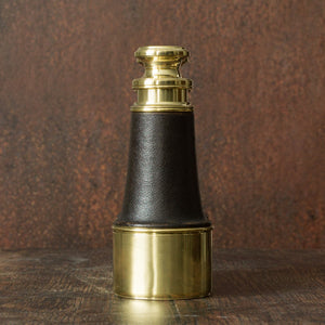 Hand Held Brass Binoculars with Leather Covering