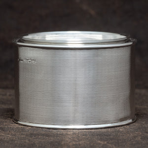 Large Engine Turned Silver Canister