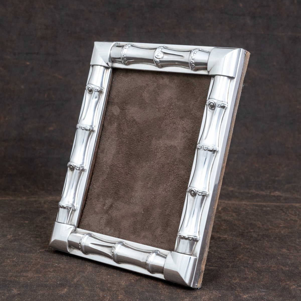 額縁 Deadstock Old Gucci Photo Frame Silver Gucci Faux Bamboo Silver Picture Frame – Bentleys London