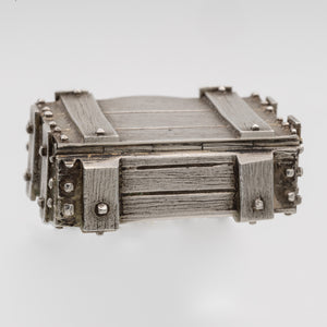 Miniature Silver 'Wooden Crate'