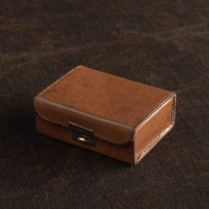 Mid Tan Small Leather Stud Box