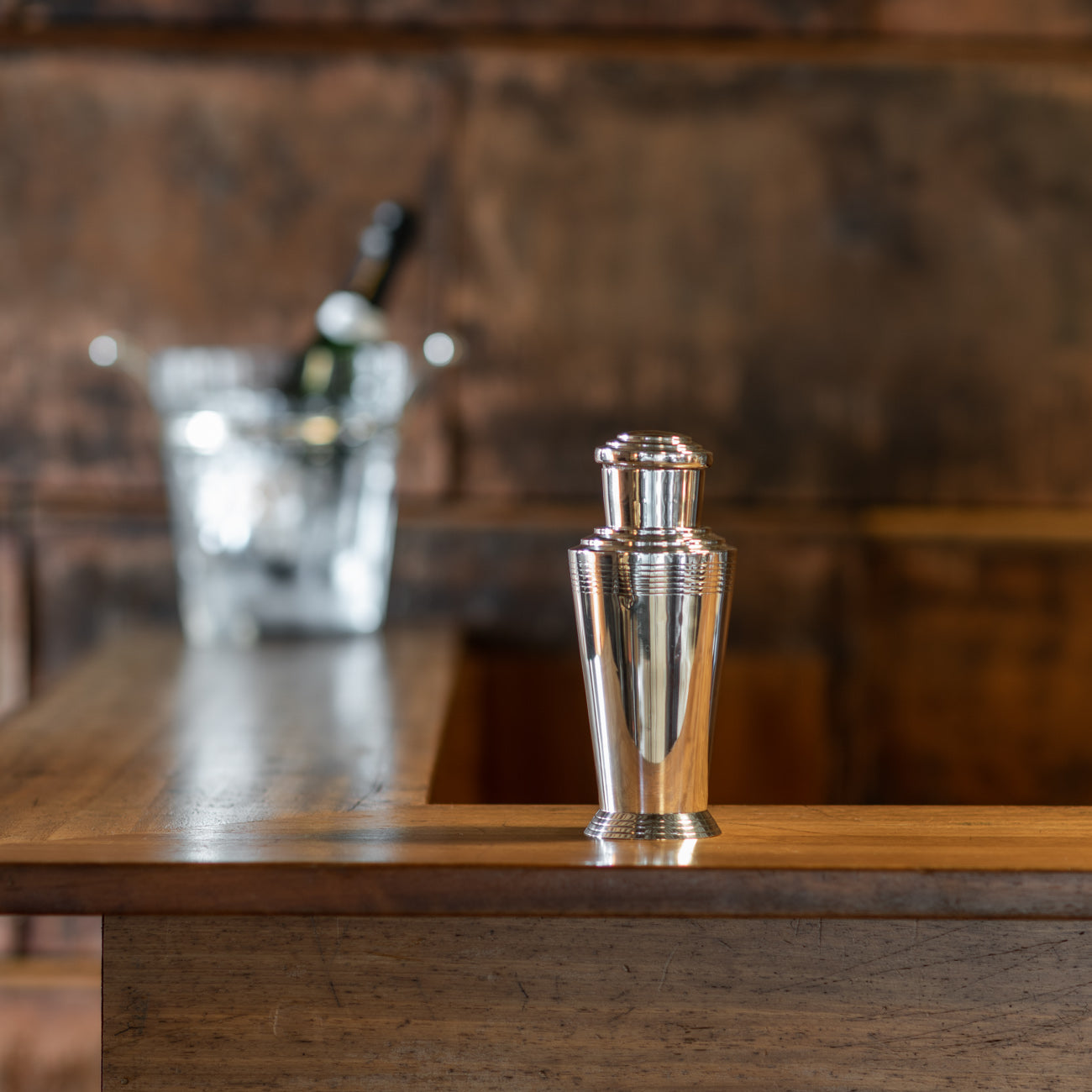 Rare Hallmarked Silver Cocktail Shaker designed by Keith Murray