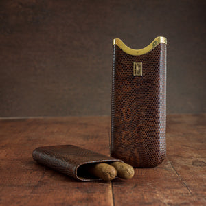 Asprey Cigar Case with 18ct Gold Band