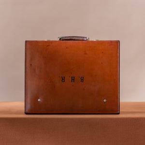 Tan Leather Overnight Case
