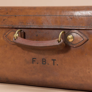 Leather Boot Trunk Initialled F.B.T.