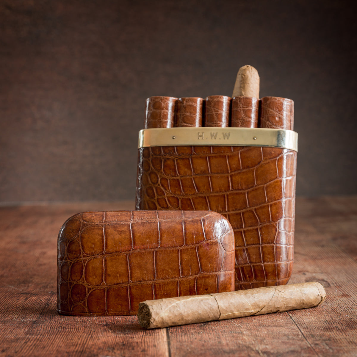 Crocodile Skin Cigar Case – Bentleys London