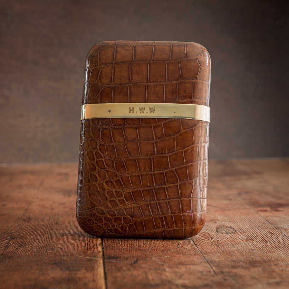 Crocodile Skin Cigar Case