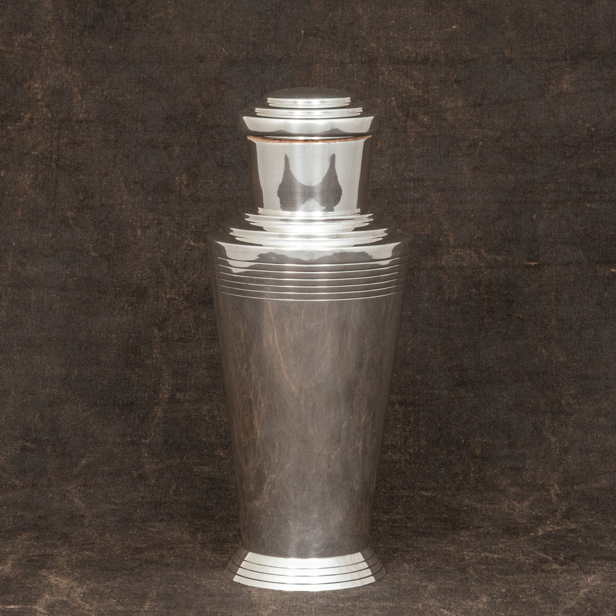 Rare Hallmarked Silver Cocktail Shaker Designed By Keith Murray rare-hallmarked-silver-cocktail-shaker-designed-by-keith-murray