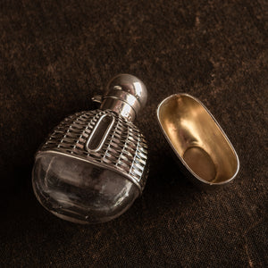 Small Woven Silver Flask