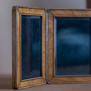 Hinged Olive Wood Double Picture Frame