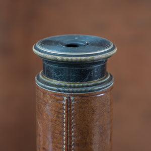 WWI Leather and Brass Handheld Telescope