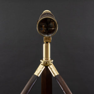 Leather Covered Brass Telescope from WWI
