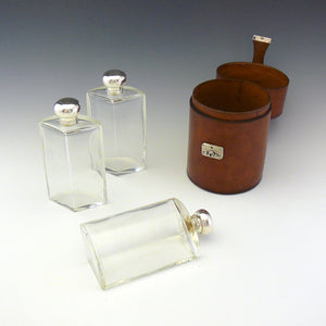 Leather Cased Drinking Flasks