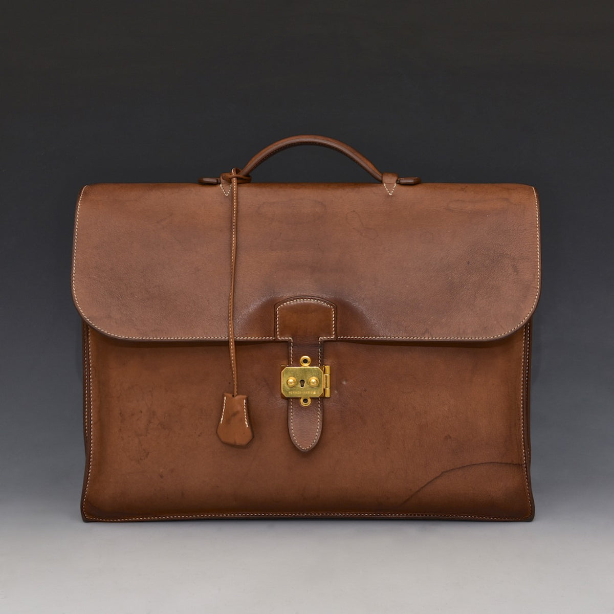 Hermès Vintage - Taurillon Sac a Depeches 27 - Brown - Leather Briefcase -  Avvenice