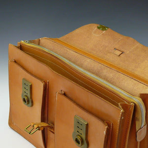 Light Tan Leather Briefcase