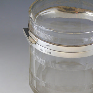 Large Glass and Silver Jar