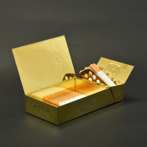Oversize Benson and Hedges Silver-gilt cigarette box