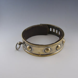 Leather Lined Brass Dog Collar