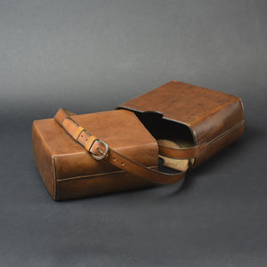 Large Leather Cigar Case with Shoulder Strap