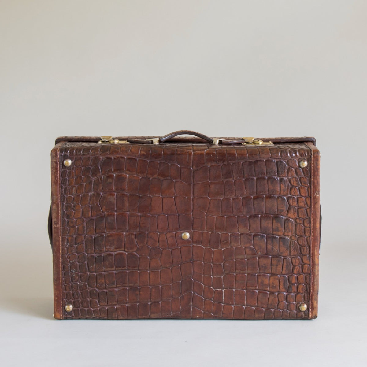 Large Crocodile Skin Suitcase Bentleys London