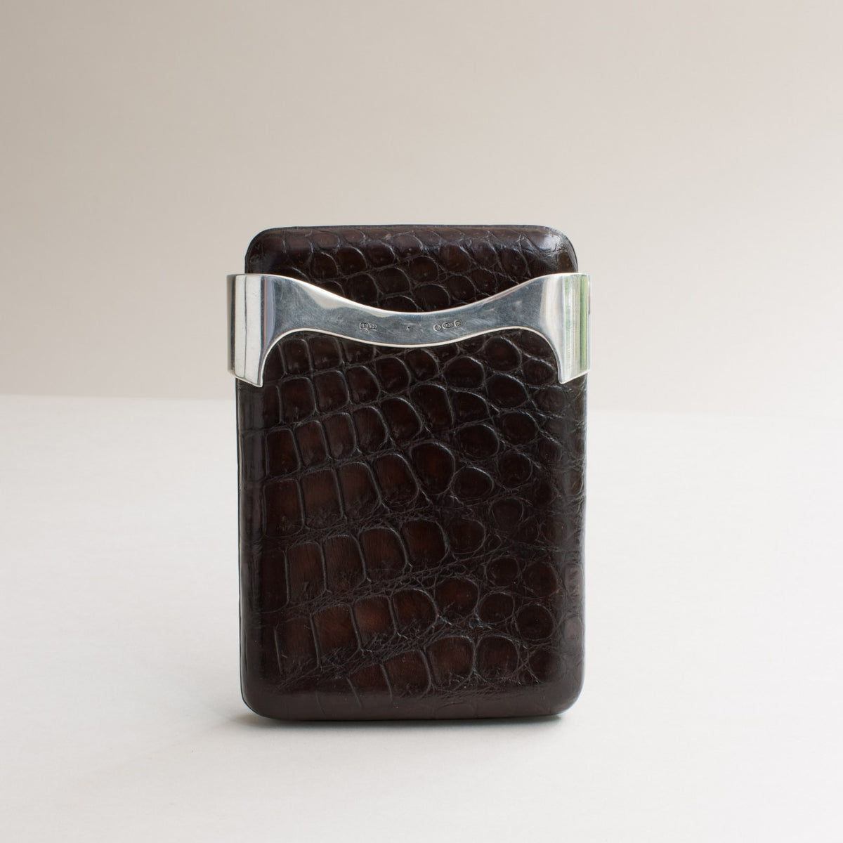 Crocodile Skin Cigarillo Case with Silver Collar – Bentleys London