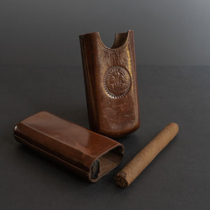 Victorian Leather Cigar Case by Strickland