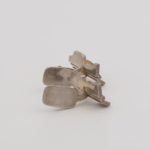 Sculptural Modernist Silver Cufflinks