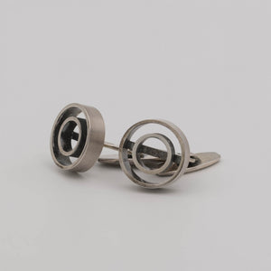 Silver Concentric Circles Cufflinks