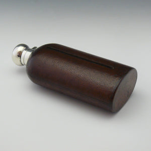 Large Leather Covered Glass Flask