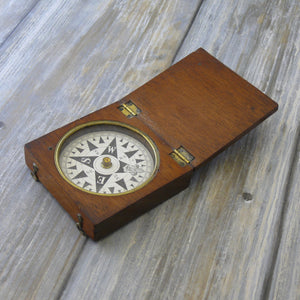 Wooden Cased Compass