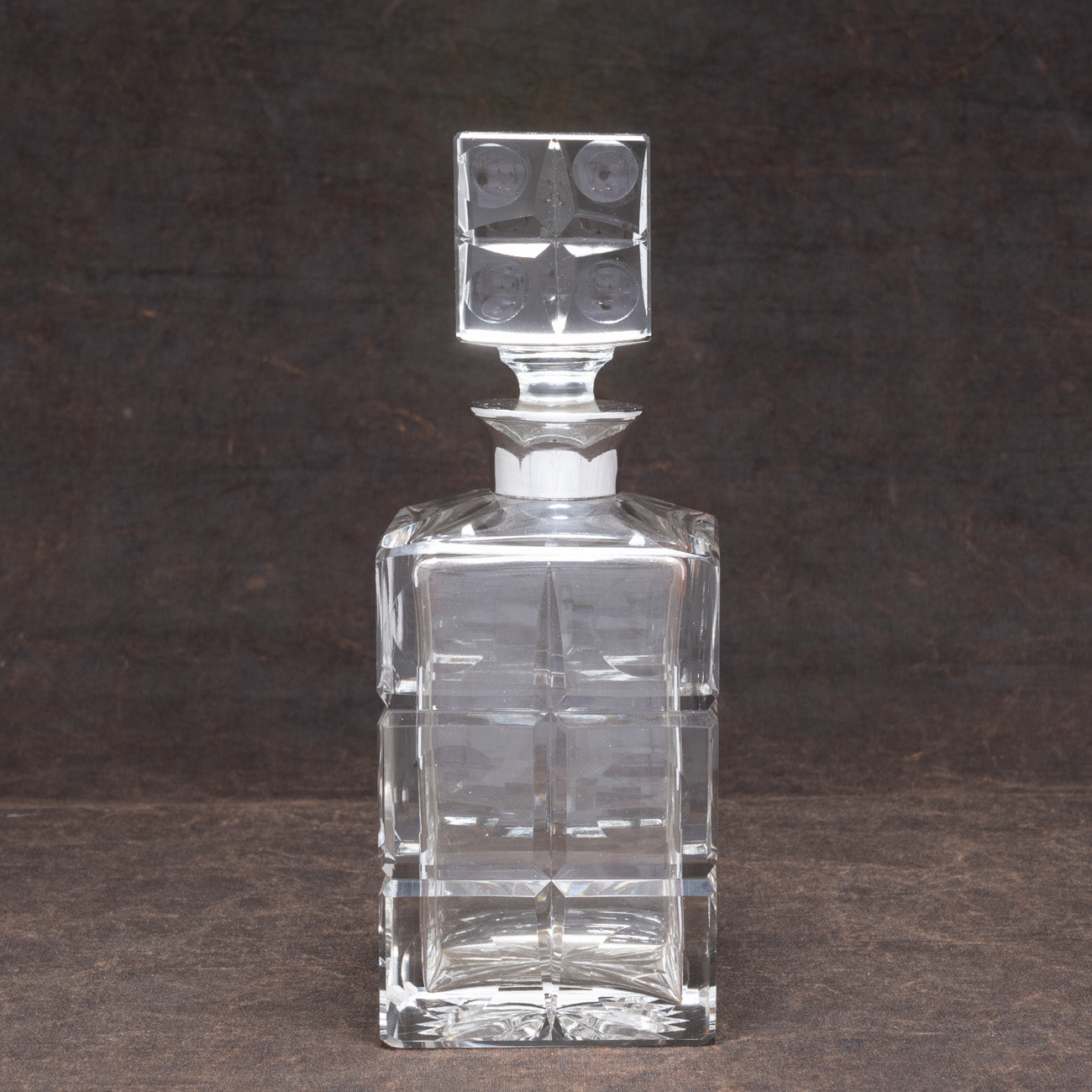 Silver Mounted Cut Glass Spirit Decanter