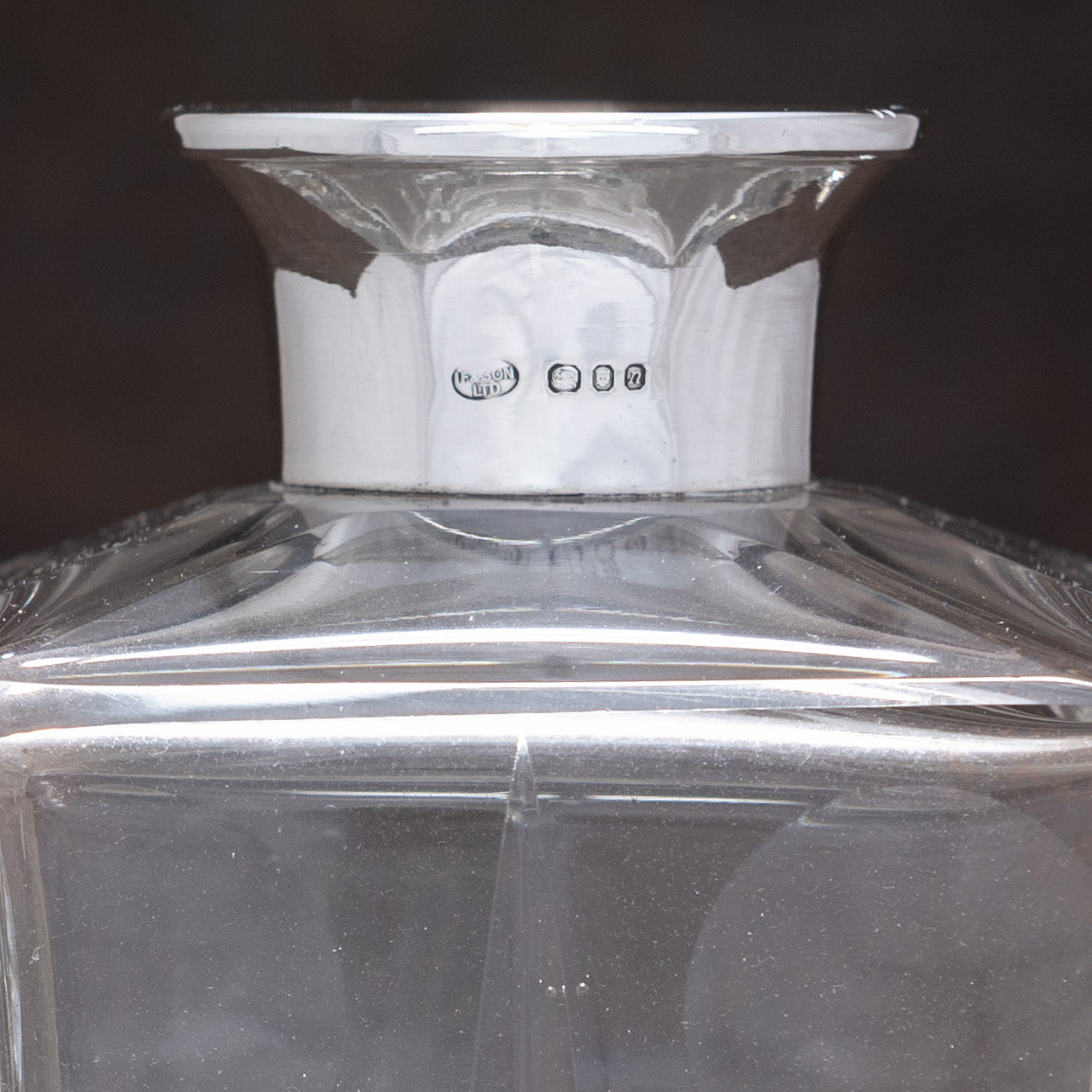 Silver Mounted Cut Glass Spirit Decanter Bentleys London