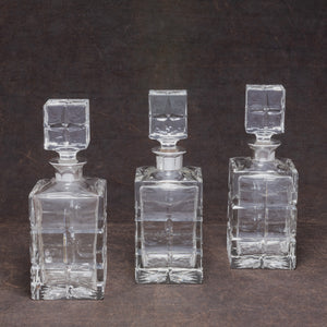 Pair of Silver Mounted Cut Glass Spirit Decanters