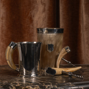 Silver Tankard with Boar Tusk Handle