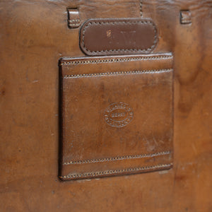 Large Leather Cased Hunting Canteen