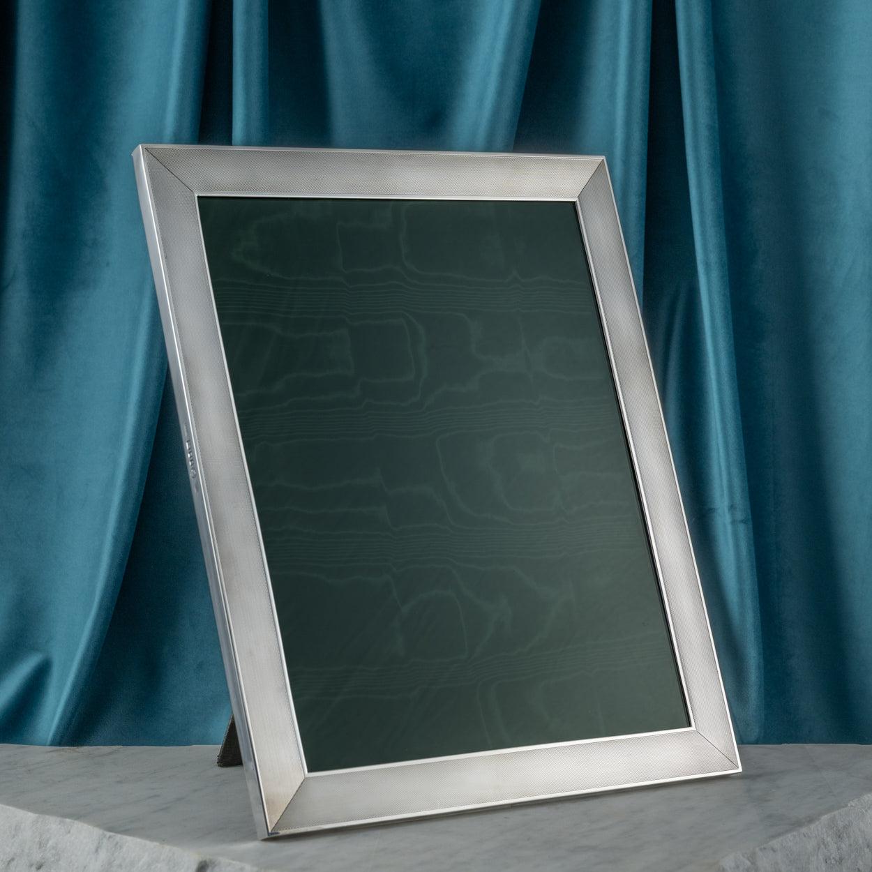 Asprey Large Engine Turned Silver Picture Frame