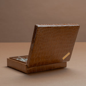 Small Crocodile Skin Jewellery Box