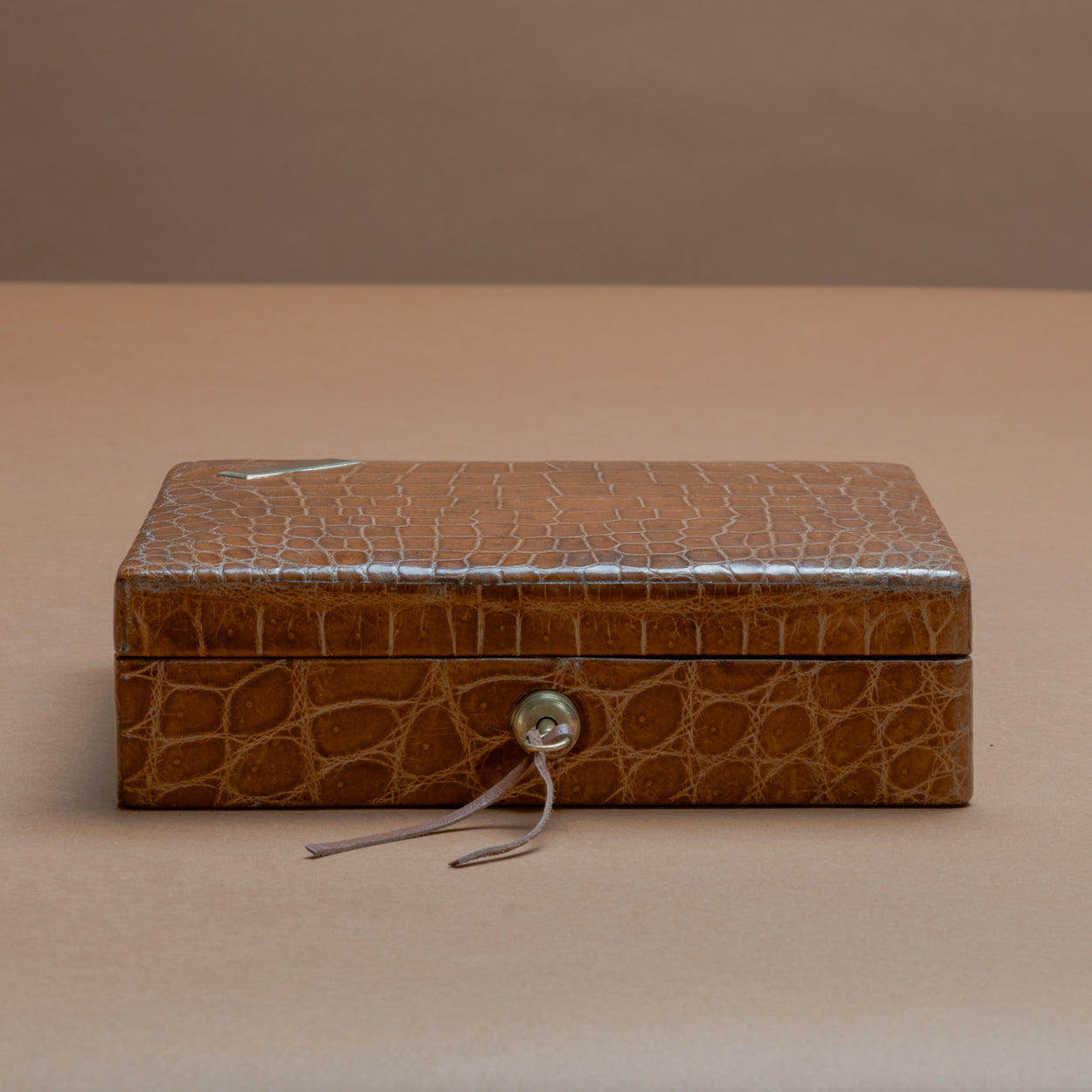 Small Crocodile Skin Jewellery Box