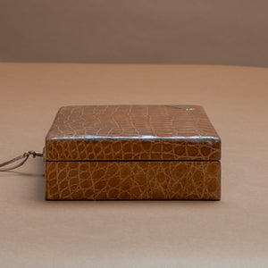 Small Crocodile Skin Jewellery Box