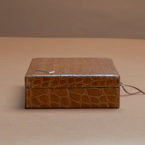 Small Crocodile Skin Jewellery Box