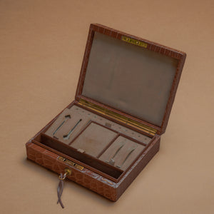 Small Crocodile Skin Jewellery Box
