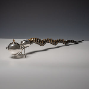Blackbuck and Silver Gimbal Cigar Table Lighter