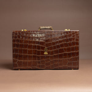 Set of Two Crocodile Skin Cases by Cartier