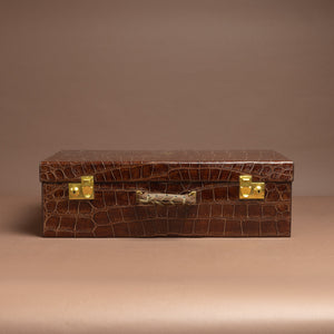 Set of Two Crocodile Skin Cases by Cartier