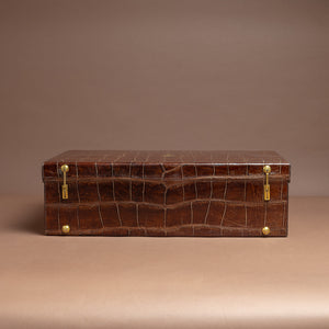 Set of Two Crocodile Skin Cases by Cartier