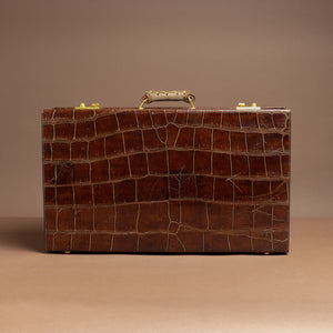 Set of Two Crocodile Skin Cases by Cartier