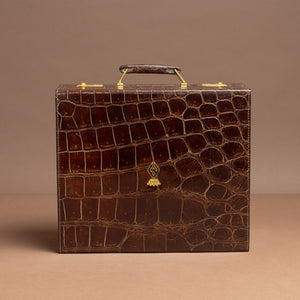 Set of Two Crocodile Skin Cases by Cartier