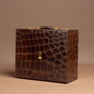 Set of Two Crocodile Skin Cases by Cartier