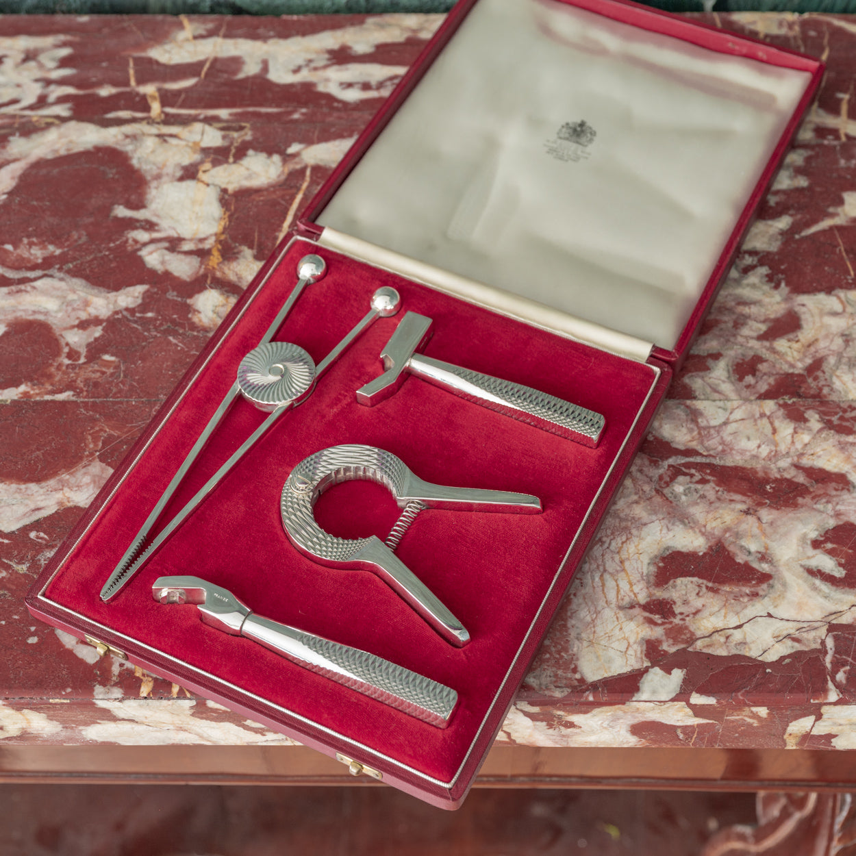 Asprey Cased Set of Four Bar Tools